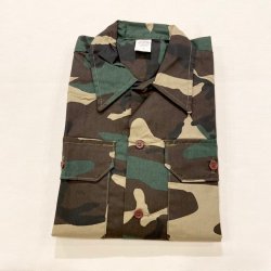 画像1: DEAD STOCK 1980's Woodland Camouflage Shirt　Size S