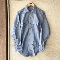 画像2: DEAD STOCK 1987's USN Chambray Shirt  Size XS