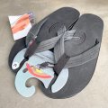 NEW  RAINBOW SANDALS BLACK DOUBLE SOLE