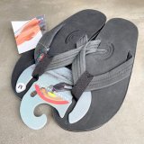 NEW  RAINBOW SANDALS BLACK DOUBLE SOLE