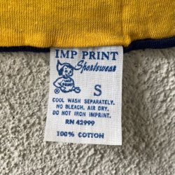 画像7: DEAD STOCK 1960's IMP PRINT Sportswear REVERSIBLE Tee　Size S