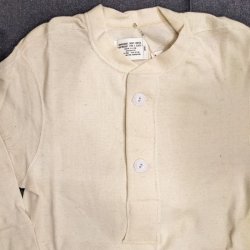 画像2: DEAD STOCK  1985's US Military Henry neck L/S Tee　Size S