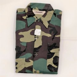 画像1: DEAD STOCK 1980's RANGER L/S Woodland Camouflage  Shirt　Size S