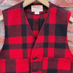 画像2: New FILSON Mackinaw Wool Vest ”Red Black”