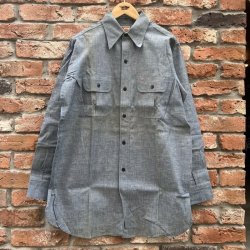 画像2: DEAD STOCK 1940's 5 BROTHER Chambray Shirt　Size 15