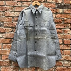 画像2: DEAD STOCK 1940's 5 BROTHER Chambray Shirt　Size 15 1/2