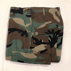 画像1: DEAD STOCK 1990's US Military Woodland Camo BDU Pants　Size SMALL-SHORT