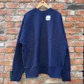 NEW CAMBER CROSS KNIT CREW NECK SWEAT　NAVY