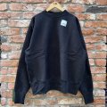 NEW CAMBER CROSS KNIT CREW NECK SWEAT　BLACK