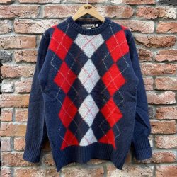 画像1: DEAD STOCK 1980's COOPER＆ROE Argyle Wool Sweater　Size M