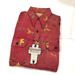 画像1: DEAD STOCK 1950’s N&W Printed Flannel Shirt　Size Kids 12