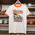 DEAD STOCK 1980's sportswear Truck Print Ringer Tee　Size M