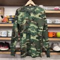 DEAD STOCK 1980's Woodland Camo L/S Tee　Size M