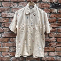 画像1: DEAD STOCK 1950's Bardon S/S Silk Shirt　Size M
