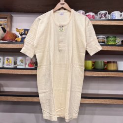 画像1: DEAD STOCK 1940’s LAWRENCE TAILORED KNIT Henry Neck Cotton Tee　Size 46