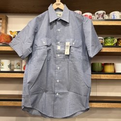 画像1: DEAD STOCK 1980’s Key S/S Chambray Shirt　Size M