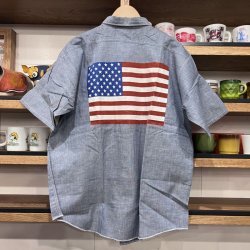 画像1: DEAD STOCK 1970's Enco S/S Chambray Shirt　Size LARGE