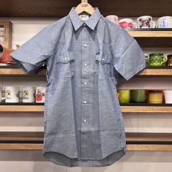 画像1: DEAD STOCK 1980’s Key S/S Chambray Western Shirt　Size S