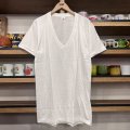 DEAD STOCK 1980's Hills V Neck Solid Tee #16　Size L