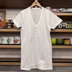 画像1: DEAD STOCK 1970's BVD V Neck Solid Tee #11　Size MEDIUM