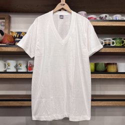 画像1: DEAD STOCK 1980's BVD V Neck Solid Tee #12　Size L