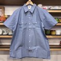 DEAD STOCK 1980's Dickies S/S Chambray Shirt　Size X-LARGE