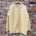 DEAD STOCK 1990's aran crafts Fisherman Cardigan　Size L