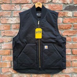 画像1: 新品 Carhartt Duck Vest Black　Size L