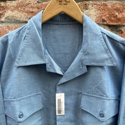 画像2: DEAD STOCK 1997's USN Chambray Shirt　Size L