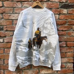 画像1: DEAD STOCK 1980’s CLASSIC COTTON ARMOR Print Sweat Shirt　Size L