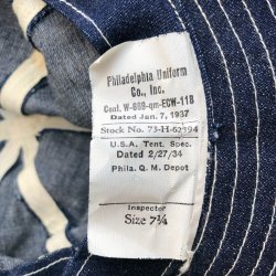 画像4: DEAD STOCK 1937’s US ARMY M-37 Denim Hat　Size 7 1/4