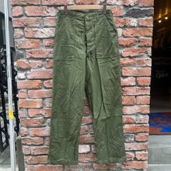 画像1: DEAD STOCK 1960's US Military OG-107 Utility Trousers　Size W30 L32.5 (表記 W30 L33)