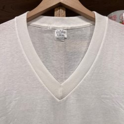 画像2: DEAD STOCK 1980's SEARS ROEBUCK V Neck Solid Tee #21　Size L