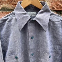 画像2: DEAD STOCK 1970’s Beltex Chambray Shirt　Size・15 1/2