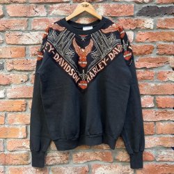 画像1: DEAD STOCK 1980’s Healthknit Harley-Davidson Bandana Sweat Shirt　Size XL