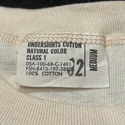 画像5: DEAD STOCK 1968's US Military Cotton Undershirt　Size MEDIUM