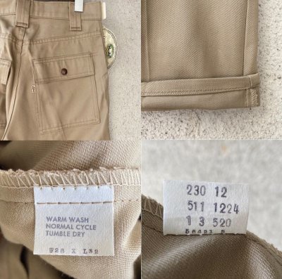 画像3: DEAD STOCK 1980's Levi's 511-1224 Bush Pants　W28 L32   