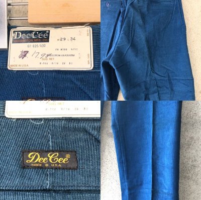 画像3: DEAD STOCK 1970's Dee Cee Corduroy Work Pants　W29 L34