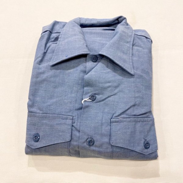 画像1: DEAD STOCK 1987's USN Chambray Shirt  Size XS (1)