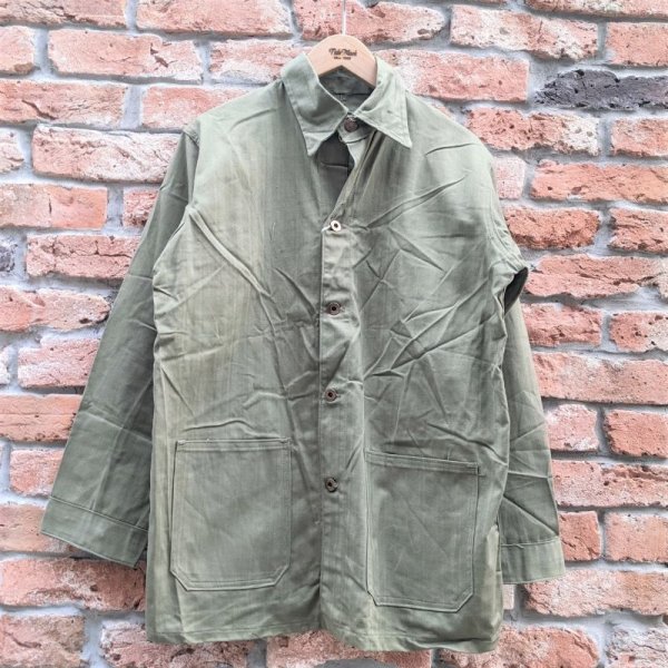 画像1: DEAD STOCK 1940's Civilian HBT Coverall　Size 34 (1)