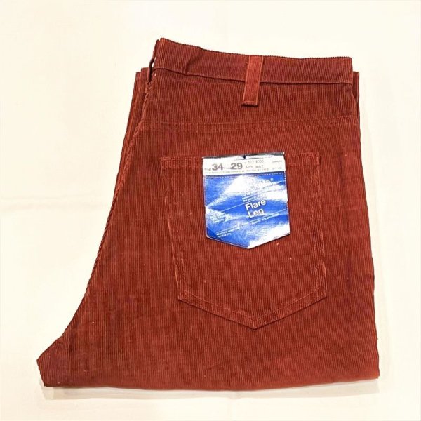 画像1: DEAD STOCK 〜80's JC Penney Plain Pockets Corduroy Pants  W34 L29 (1)