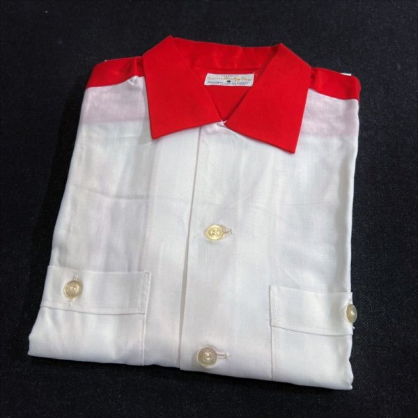 画像1: DEAD STOCK 1960’s Service Bowling Shirt　Size 14 1/2 (1)