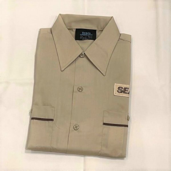 画像1: DEAD STOCK 1970's Sears S/S Work Shirt 　Size M (1)