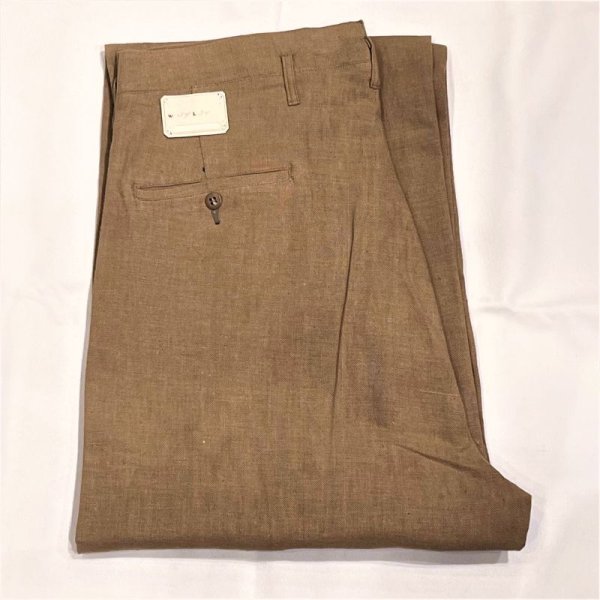 画像1: DEAD STOCK 1940's Sportswear Linen Pants　Size W36 L36.5 (1)