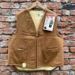 画像1: DEAD STOCK 1970's Carhartt Brown Duck Boa Vest　Size XL