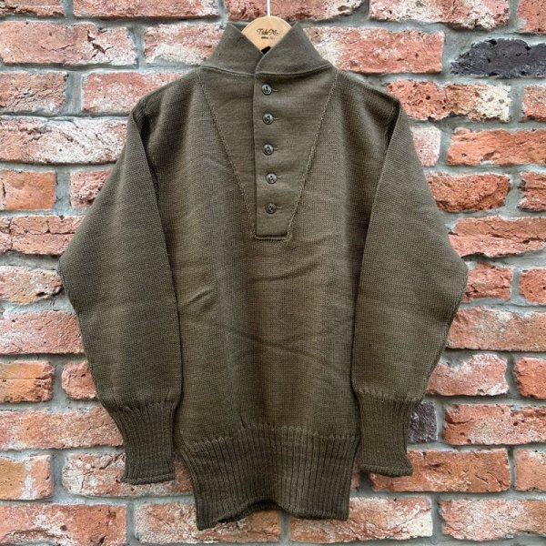 画像1: DEAD STOCK 1951's US ARMY Henry Neck Sweater　Size SMALL (1)