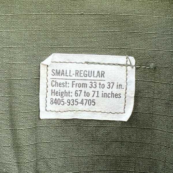 画像3: DEAD STOCK 1969's US Military Jungle Fatigue Jacket 4th　Size  SMALL-REGULAR (3)