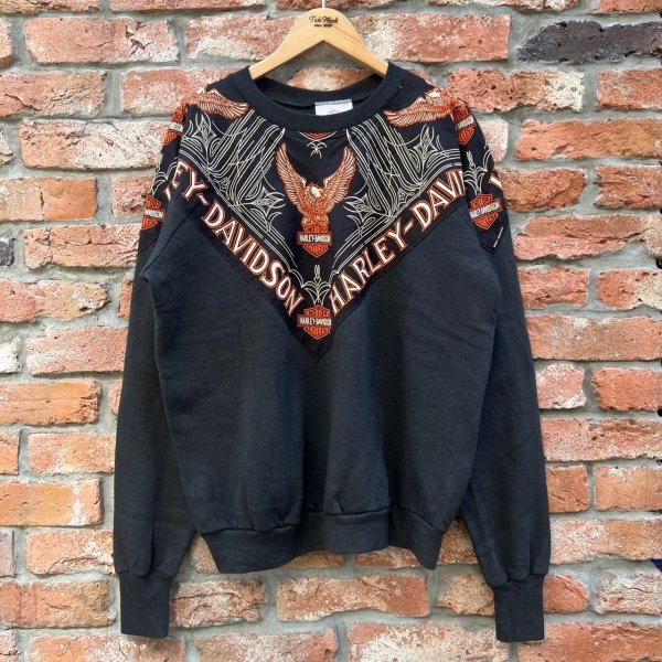 画像1: DEAD STOCK 1980’s Healthknit Harley-Davidson Bandana Sweat Shirt　Size XL (1)
