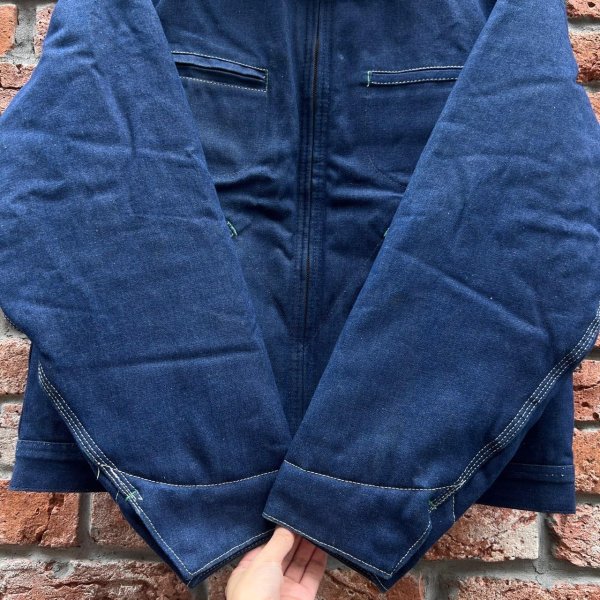 画像11: DEAD STOCK 1970's OSHKOSH Denim Zip-Up Work Jacket Size 42R (11)