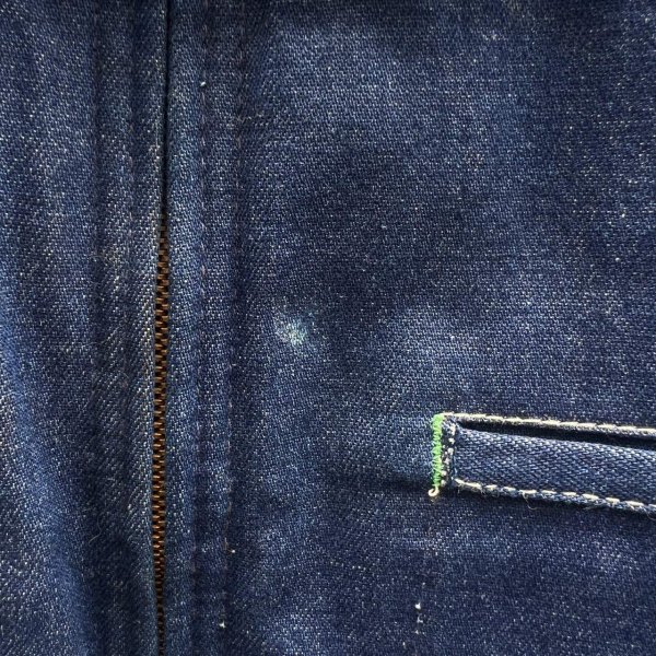 画像6: DEAD STOCK 1970's OSHKOSH Denim Zip-Up Work Jacket Size 42R (6)